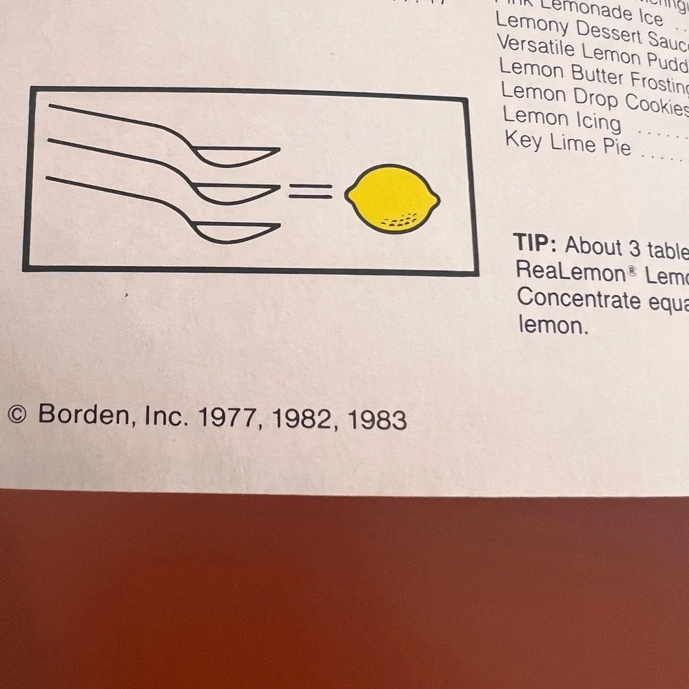 Vintage 1983 ReaLemon Create A Difference Recipe Booklet Borden Cookbook 80s